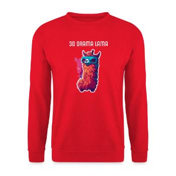 Blade 3D Drama Glasses - Unisex Sweatshirt - red - Front - Alina (178cm) & Michal (187cm)