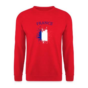 French flag - Unisex Sweatshirt - red - Front - Alina (178cm) & Michal (187cm)
