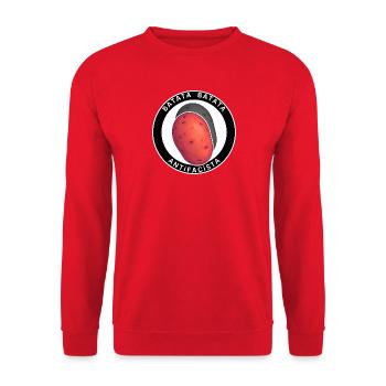 Antifaschistische Kartoffel - Unisex Pullover - Rot - Vorne - Alina (178cm) & Michal (187cm)
