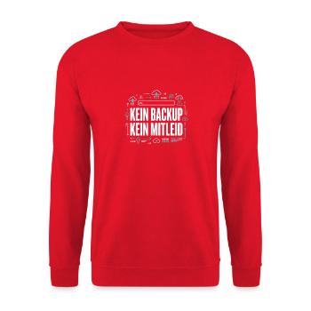 No Ticket No Support Informatiker IT Administrator - Unisex Pullover - Rot - Vorne - Alina (178cm) & Michal (187cm)
