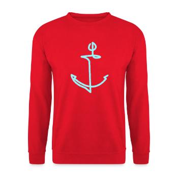 Capitaine de cadeau du bateau d’ancre - Sweat-shirt Unisexe - rouge - Devant - Alina (178cm) & Michal (187cm)