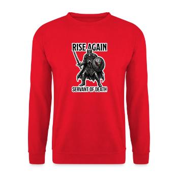 Ressuscite, Serviteur de la Mort, Art du Chevalier Mort-Vivant - Sweat-shirt Unisexe - rouge - Devant - Alina (178cm) & Michal (187cm)