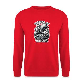 Terreur des mers - Kraken Monster Sea TTRPG - Sweat-shirt Unisexe - rouge - Devant - Alina (178cm) & Michal (187cm)