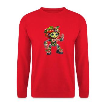 Art robotique de jardin | Design de fruits fantaisiste - Sweat-shirt Unisexe - rouge - Devant - Alina (178cm) & Michal (187cm)