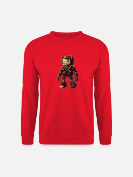Chocolate Robot Candy Bot - Unisex Sweatshirt - red
