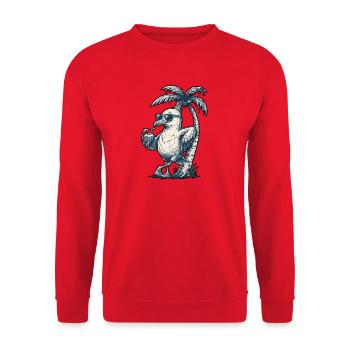 Glace Mouette Fraîche - Sweat-shirt Unisexe - rouge - Devant - Alina (178cm) & Michal (187cm)