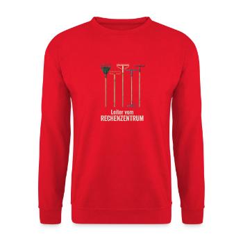 Rechenzentrum IT EDV Nerd Computer Shirt Geschenk - Unisex Pullover - Rot - Vorne - Alina (178cm) & Michal (187cm)