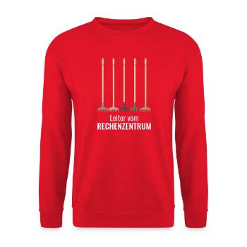 Gärtner Garten, Leiter vom Rechenzentrum Admin EDV - Unisex Pullover - Rot - Vorne - Alina (178cm) & Michal (187cm)