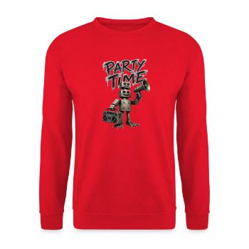 Robot Party Time - Sweat-shirt Unisexe - rouge - Devant - Alina (178cm) & Michal (187cm)