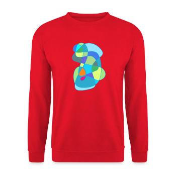 Accentuated color-shaping design - Unisex Sweatshirt - red - Front - Alina (178cm) & Michal (187cm)