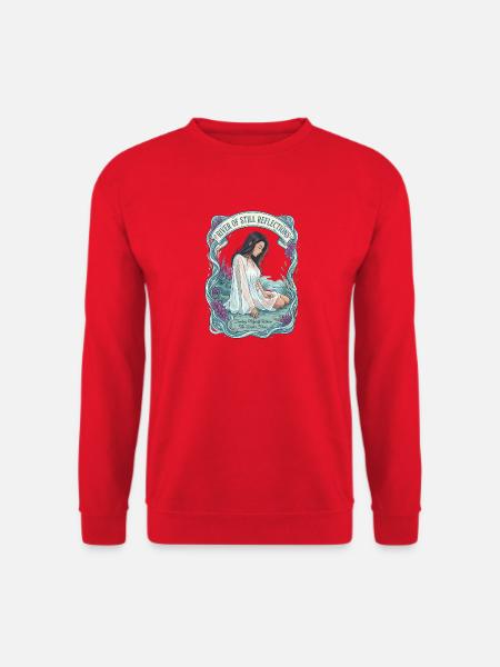 Anime-Mädchen – Fluss der Reflexion - Unisex Pullover - Rot
