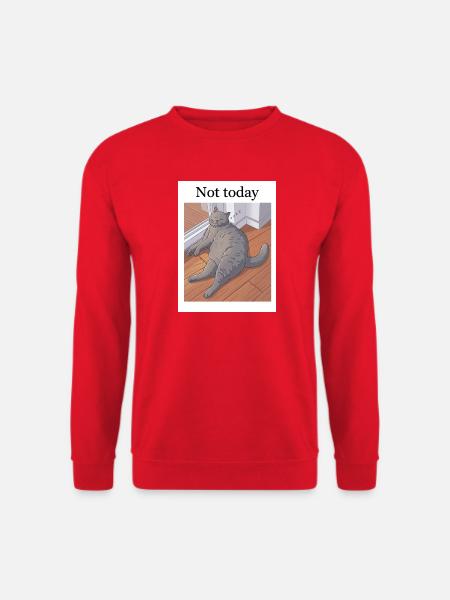Not today Katze - Unisex Pullover - Rot
