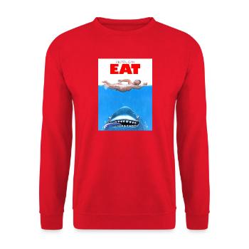 All you can eat - Unisex Pullover - Rot - Vorne - Alina (178cm) & Michal (187cm)