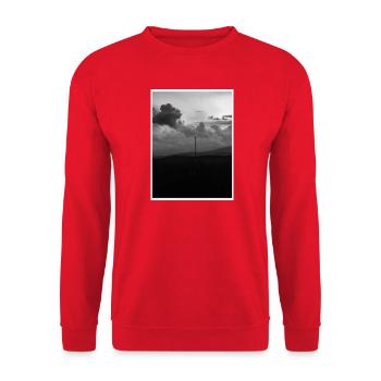 ALLEIN STEHEND. - Unisex Pullover - Rot - Vorne - Alina (178cm) & Michal (187cm)