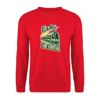 I fahr Schdrossaba - Unisex Pullover - Rot - Vorne - Alina (178cm) & Michal (187cm)