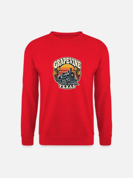 Grapevine Texas Zug Retro - Unisex Pullover - Rot