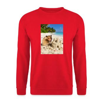 Chico 11: Malediven mit Sandburg 2026 - Unisex Pullover - Rot - Vorne - Alina (178cm) & Michal (187cm)