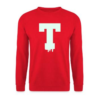 T Silhouette - Unisex Pullover - Rot - Vorne - Alina (178cm) & Michal (187cm)