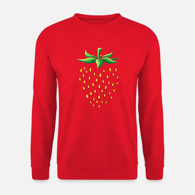 Karneval Früchte - Erbeere Kostüm - Unisex Pullover - Rot