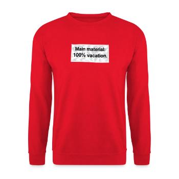 100% holiday – tropical break - Unisex Sweatshirt - red - Front - Alina (178cm) & Michal (187cm)
