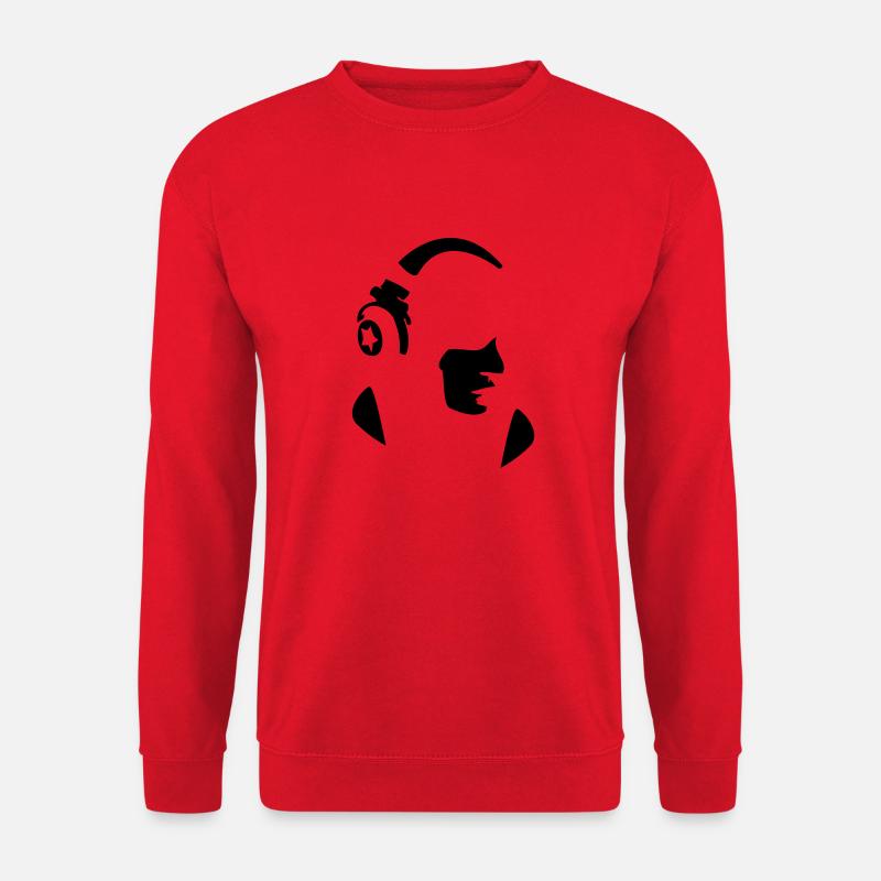 Musik + Kopfhörer - Unisex Pullover - Rot