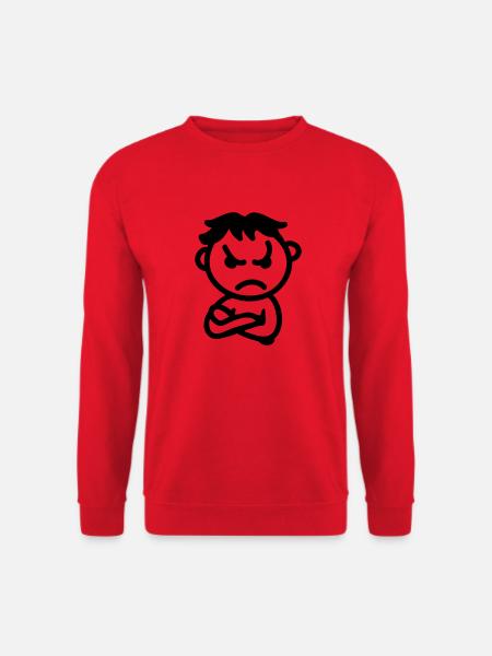 bad mood - line - Unisex Sweatshirt - red