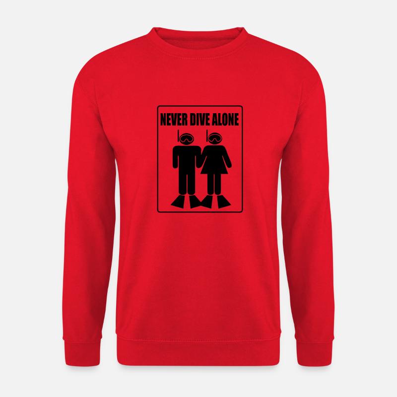 Never Dive Alone - Unisex Sweatshirt - red
