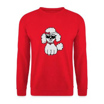 poodle 3 - Unisex Sweatshirt - red - Front - Alina (178cm) & Michal (187cm)