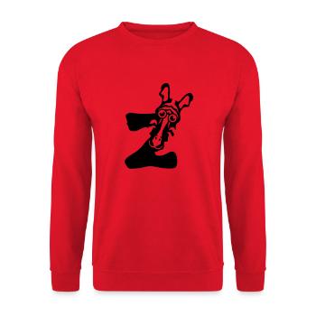 Zebrabuchstabe z Tiere - Unisex Pullover - Rot - Vorne - Alina (178cm) & Michal (187cm)