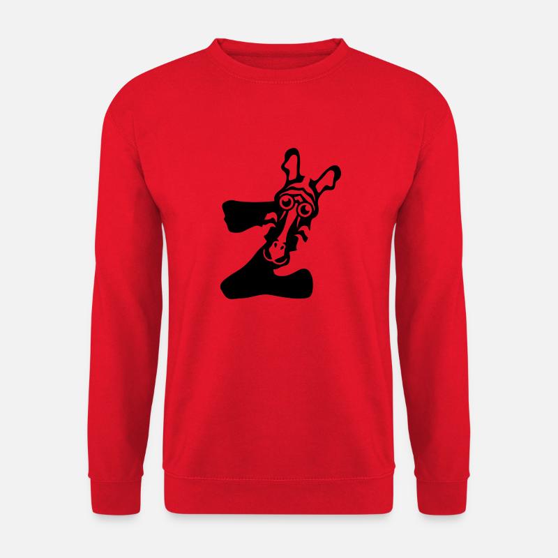 Zebrabuchstabe z Tiere - Unisex Pullover - Rot
