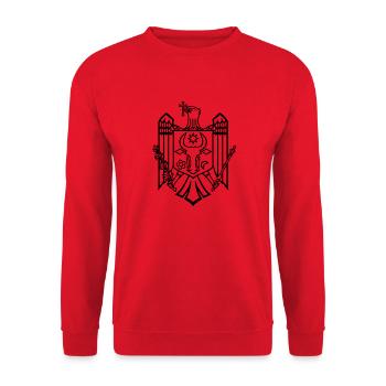 moldavian flag emblem of chisinau moldova - Unisex Sweatshirt - red - Front - Alina (178cm) & Michal (187cm)