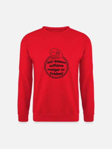 aufhoeren_weniger_zu_trinken - Unisex Pullover - Rot