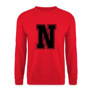 n - Unisex Pullover - Rot - Vorne - Alina (178cm) & Michal (187cm)