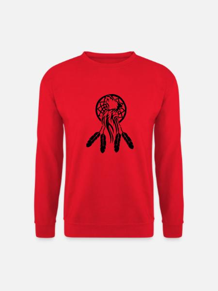 wolf_traumfaenger_001 - Sweat-shirt Unisexe - rouge