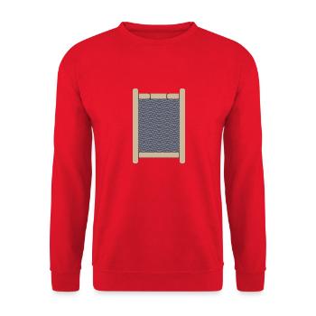 Waschbrettbauch 1 - Unisex Pullover - Rot - Vorne - Alina (178cm) & Michal (187cm)