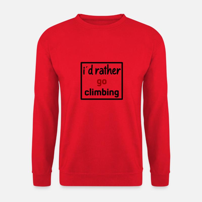 i would rather go climbing - Unisex Pullover - Rot