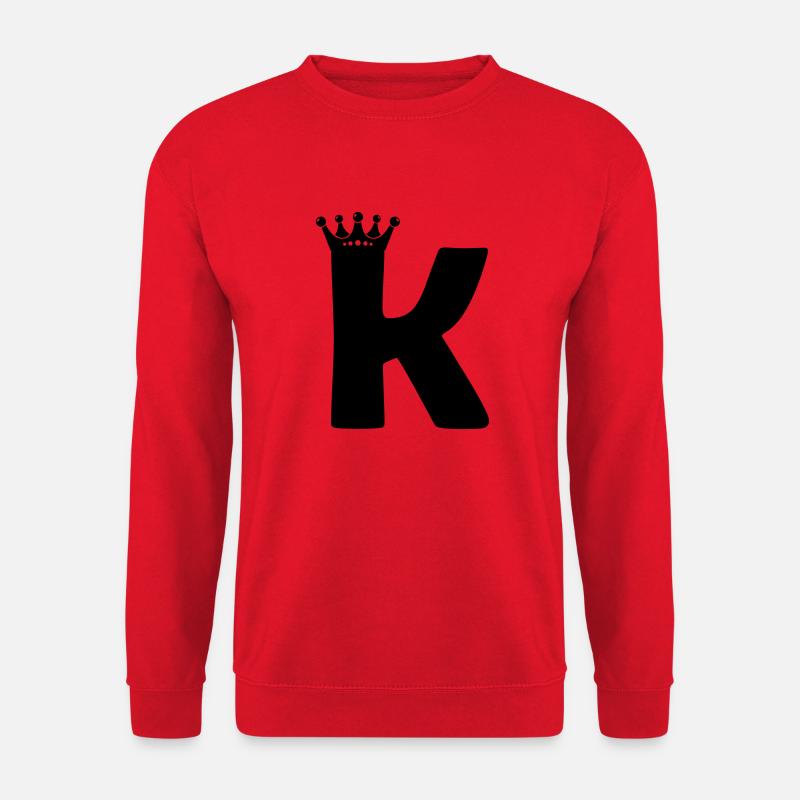 letter K crown - Unisex Sweatshirt - red