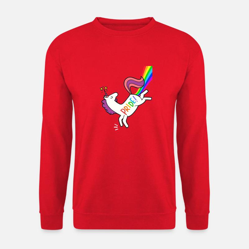 Pride-Einhorn - Unisex Pullover - Rot