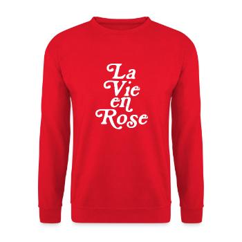 La vie en rose - Sweat-shirt Unisexe - rouge - Devant - Alina (178cm) & Michal (187cm)