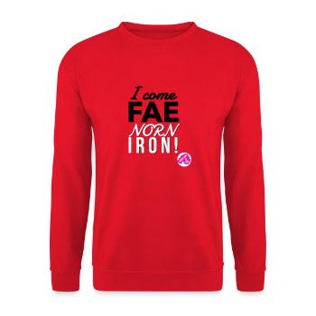 Irlande du Nord - Sweat-shirt Unisexe - rouge - Devant - Alina (178cm) & Michal (187cm)