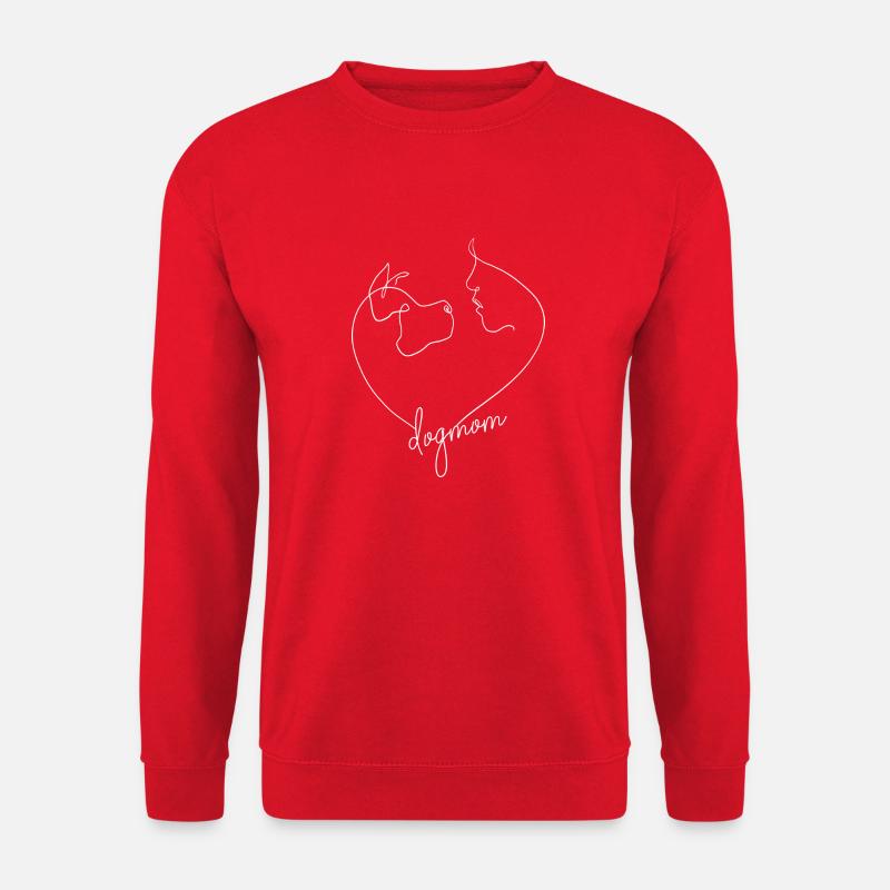 Dog Mom - Unisex Pullover - Rot