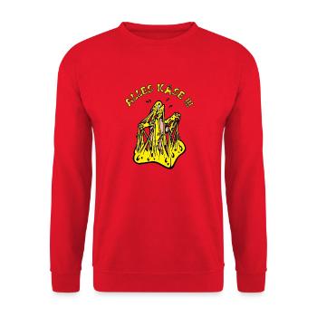ALLES KÄSE!!! - Unisex Pullover - Rot - Vorne - Alina (178cm) & Michal (187cm)