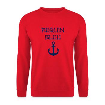 Shark ancre - Sweat-shirt Unisexe - rouge - Devant - Alina (178cm) & Michal (187cm)