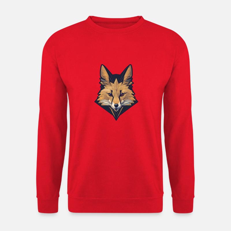 Einfacher Fuchskopf - Unisex Pullover - Rot