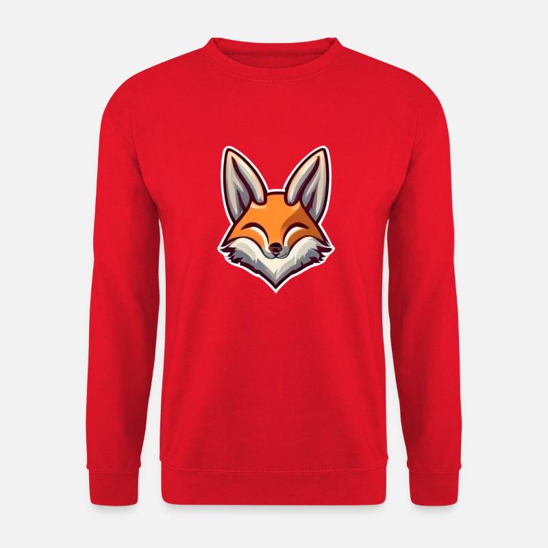 Smiling Fox - Unisex Sweatshirt - red