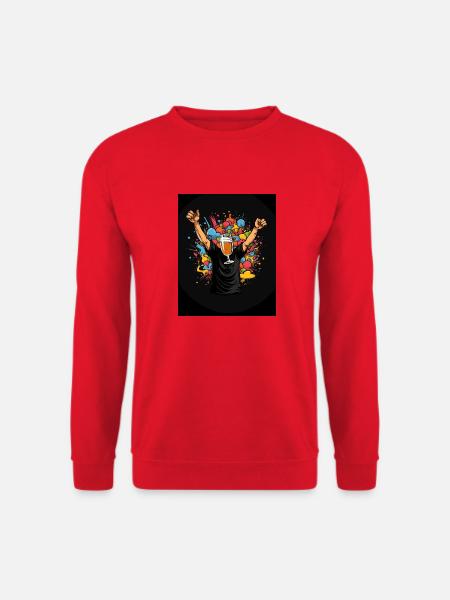 Bunter Bierkopf - Unisex Pullover - Rot