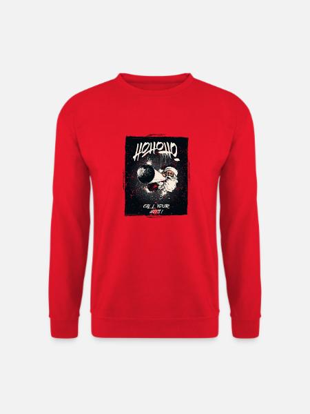 Hohoho, der Paintball-Weihnachtsmann ruft Hits - Unisex Pullover - Rot