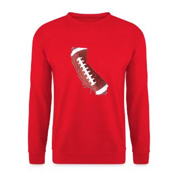 California (USA) | real football | Map - Unisex Sweatshirt - red - Front - Alina (178cm) & Michal (187cm)