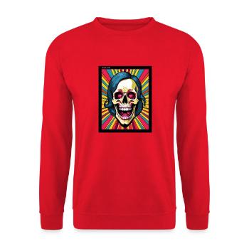 gedankenstürme one - Unisex Pullover - Rot - Vorne - Alina (178cm) & Michal (187cm)