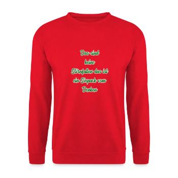 Geschenkidee 50. Geburtstag - Unisex Pullover - Rot - Vorne - Alina (178cm) & Michal (187cm)